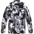 thumbnail image 2 of Tyhengta Mens Waterproof Ski Snowboard Jacket Windproof Winter Mountain Snow Coat Camo2 Army/Gray XL, 2 of 8