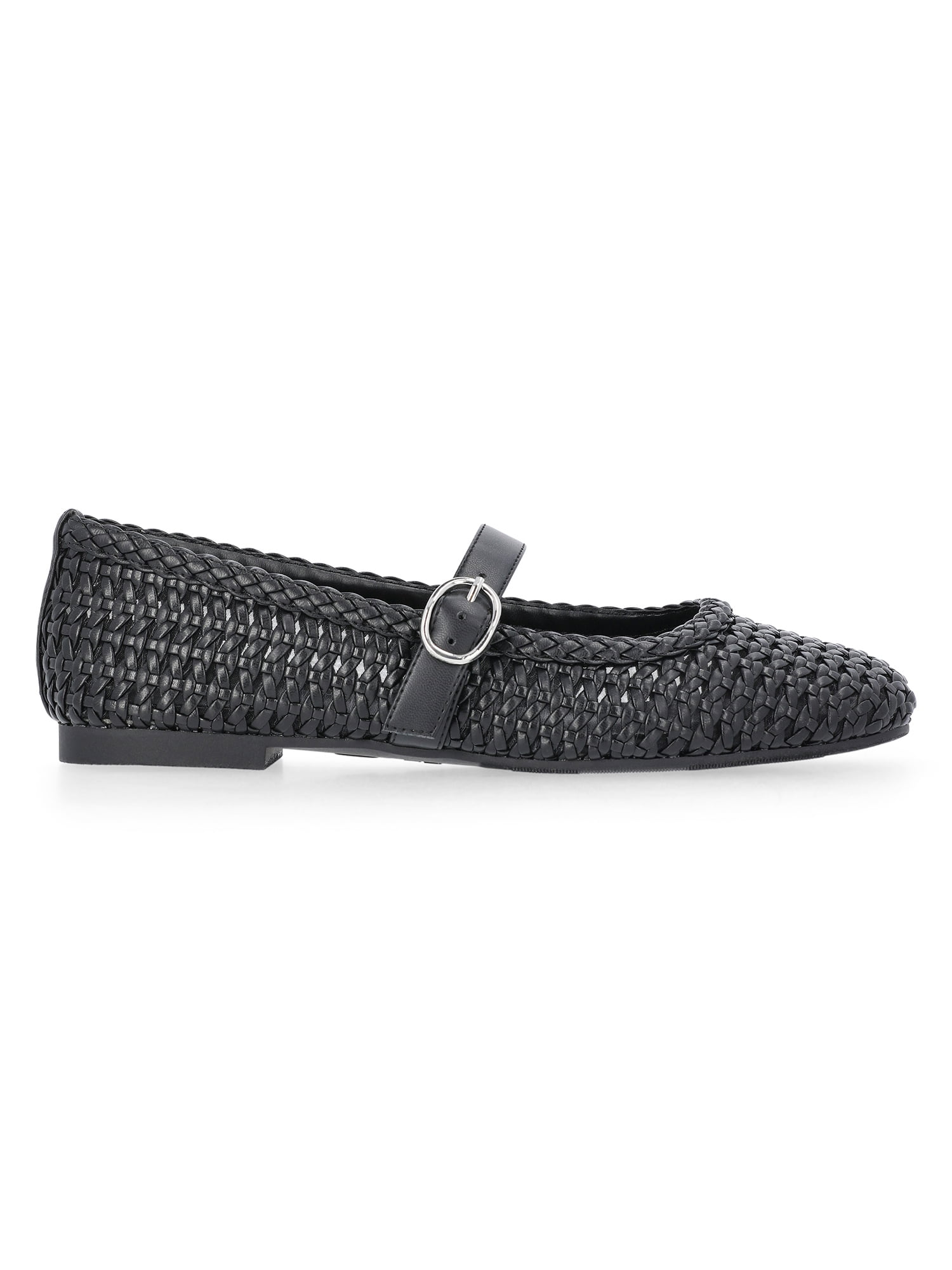 Time and Tru Women's Woven Ballet Flats