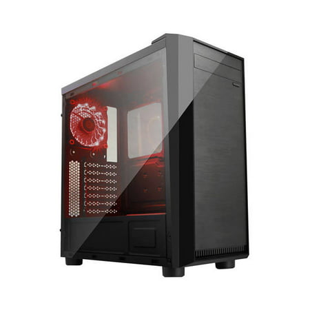 Apevia X-MIRAGE-RD No Power Supply ATX Mid Tower w/ Side Window