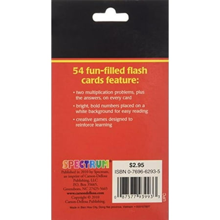 CD-734008 - Spectrum Flash Cards Multiplication 0-12 Gr 3-5 by Carson Dellosa