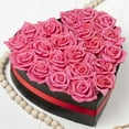 thumbnail image 4 of 2pc Kraft Heart Paper Mache Boxes & Rose Filler (Fuchsia) Sets - for Valentines & Gifts - Factory Direct Craft, 4 of 6