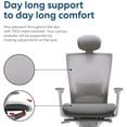 thumbnail image 3 of SIDIZ T50 Adjustable Ergonomic Office Chair w/ Lumbar Support, Fabric Grey, 3 of 6