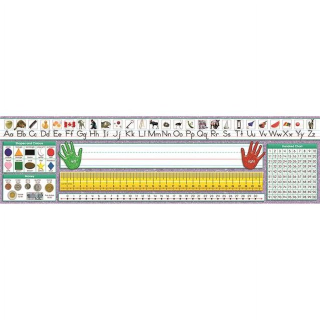 North Star Teacher Resources Traditional Manuscript Canadian Desk Plates, Assorted Sizes, Multicolor, 3 Pack