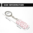 thumbnail image 3 of Uemuo Hearts Pattern Rectangular Metal Keychain - Durable, Stylish, and Personalized Key Ring for Men and Women,Engraved Keychain,Gift Slim Sturdy Keychain, 3 of 7