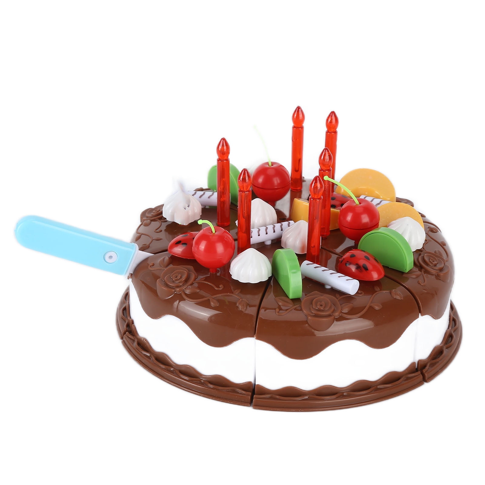 Pretend Play Birthday Cake Toy Set, Free Collocation Play Food Birthday Cake Set For Kids Over 3