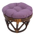 thumbnail image 1 of 18-inch Round Solid Twill Tufted Footstool Cushion - Grape, 1 of 4