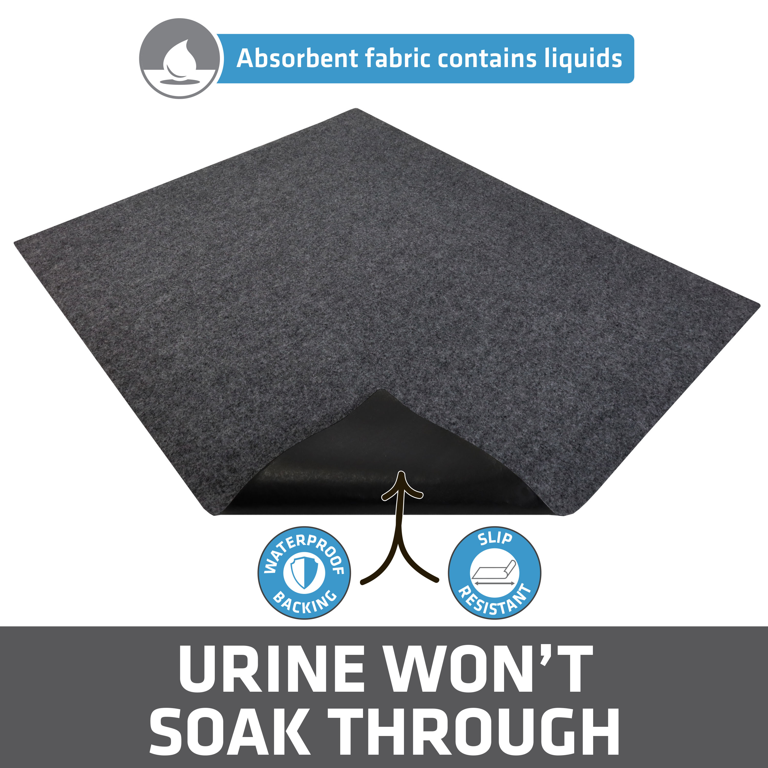 Drymate Original Cat Litter Mat, Charcoal Grey 29x36 photo 3