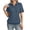 Navy, variant on Womens Cotton Polo Shirts, V-Neck Short Sleeves Casual Collared Summer Tops Navy Size L