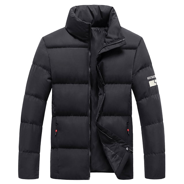 Men's Winter Windproof Softshell Turtleneck Jacket Warm Coat for Outdoor Activities