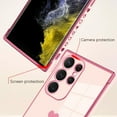 thumbnail image 2 of for Samsung Galaxy S23 Ultra 5G Case Heart Plating Electroplate Luxury Elegant Case Camera Protector Soft TPU Shockproof Protective Corner Back Cover Galaxy S23 Ultra 5G Case -Pink, 2 of 11