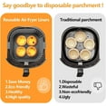thumbnail image 3 of 2 Packs Air Fryer Silicone Pot Reusable Air Fryer Liners Air Fryer Basket Replacement Accessories of Parchment Paper Liners Easy Clean for Baking Oven Microwave(7.8inch, Grey + Grey), 3 of 7