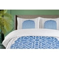 thumbnail image 3 of Ambesonne Middle Eastern Duvet Cover Sets, Ethnic Oriental Door, 2-King, Grey and Azure Blue, 3 of 6