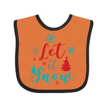 Inktastic Let It Snow, Snowflakes, Trees, Christmas, Xmas Boys or Girls Baby Bib