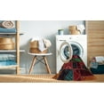 thumbnail image 2 of Ahgly Company Machine Washable Indoor Round Abstract Dark Brown Area Rugs, 7' Round, 2 of 7