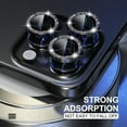 thumbnail image 2 of Dteck Compatible for iPhone 14/iPhone 14 Plus Camera Lens Protector,Bling Glitter 9H Tempered Glass Camera Cover Screen Protector Metal Ring HD Clear Case Friendly,Black, 2 of 5