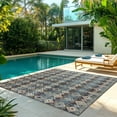 thumbnail image 2 of Gertmenian Sierra Kenna Modern Geometric Blue Outdoor Area Rug, 9x13, 2 of 8