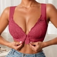 thumbnail image 2 of KONDYS Wireless Lace Push Up Front Closure Bra With Non Removable Pads For Everyday Comfort And Style Sexy Cozy Elastic Women's Bra, 2 of 5