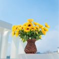 thumbnail image 5 of Artificial Silk Sunflower with Rattan Vase Daisy Arrangement, 6 Bunches, 42 Flowers & Stems, Sunflower Bouquet, Handmade Willow, Fake Flowers in Vase for Home Decor, 5 of 5