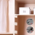 thumbnail image 3 of Juego de 12 Soportes Adhesivos para Estantes Plástico Transparente para Gabinetes de Cocina y Baños JM, 3 of 5