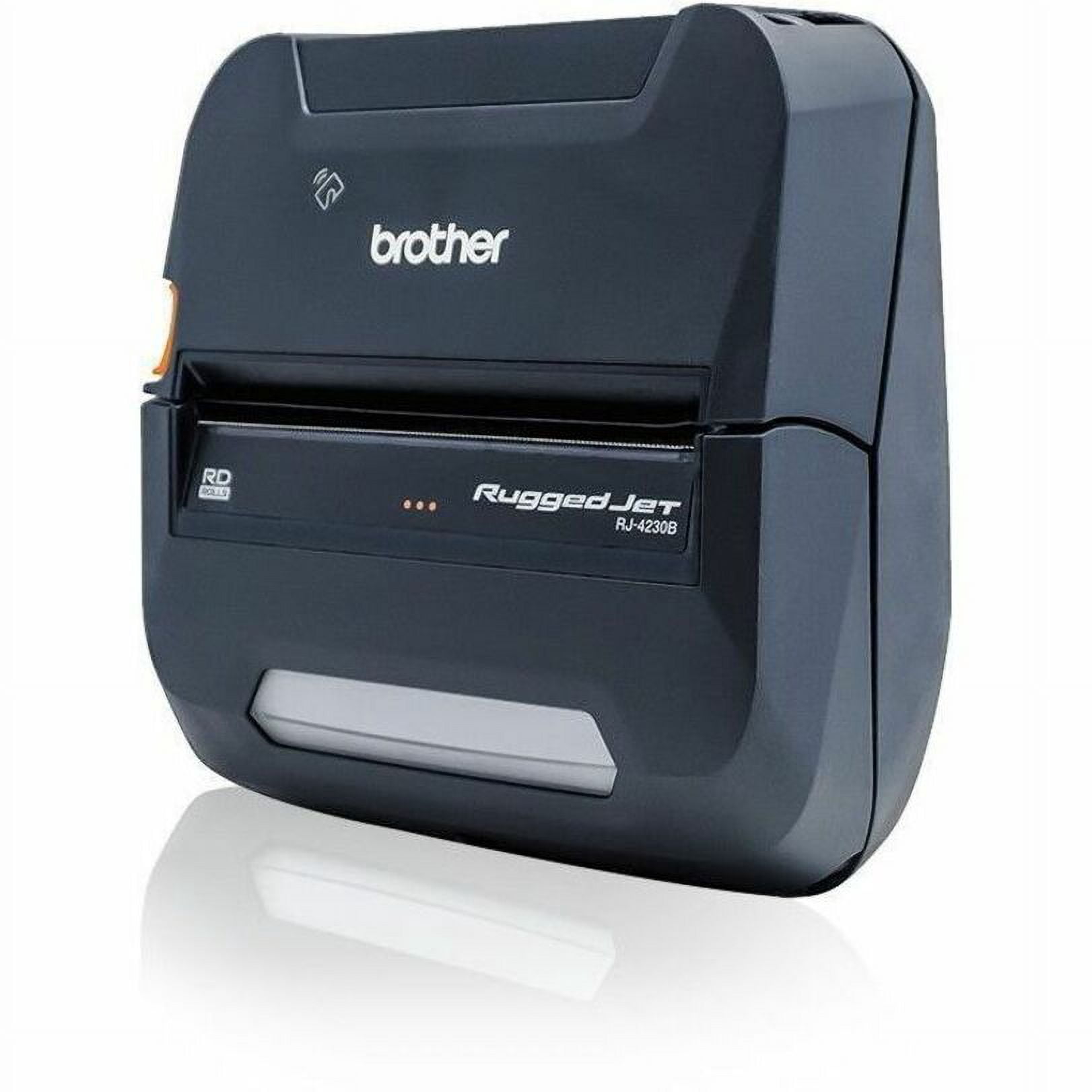 Brother RuggedJet RJ4230BL Mobile Direct Thermal Printer - Monochrome - Portable - Label/Receipt Print - USB - Serial - Bluetooth - Wireless LAN - Near Field Communication (NFC) - Black