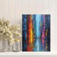 thumbnail image 2 of Impressionist Cityscape Oil Painting, Vibrant Abstract Street Scene for Living Room, Office, Bedroom Decor, 2 of 8