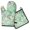 Pioneer Flower, variant on Pioneer Flower Kitchen Oven Mitt and Pot Holder Sets 2 Pcs for Baking, Cooking and Grilling, Heat Resistant Up To 392 °F