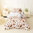 thumbnail image 4 of jejeloiu Cute Bowknot Bow Twin Comforter Sets,American Rugby Football Bedding Set For Girls Kids Reversible 2 Pieces, 4 of 7