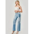 thumbnail image 2 of Color Blocked Patch Me up Combo Wide Leg Jeans, 2 of 4