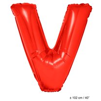 Balloon-Foil-Letter V-40"-Red