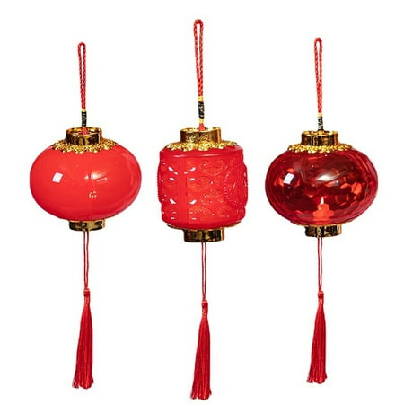 

Dengjunhu 2Pcs LED Portable Luminous Lantern Chinese Festive Lantern Decorative Luminous Chinese Retro Style Portable Lantern Lamp with Tassel for Kids