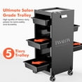 thumbnail image 2 of TASALON New Upgrade Salon Trolley Cart for Salon Station - Space Saving Salon Rolling Cart for Extra Storage – Hair Salon Beauty Cart – 5 Trays & Trolley Holders – Multipurpose Tool Cart - Tattoo Tray, 2 of 7