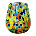 thumbnail image 2 of 10 Strawberry Street Carnival Stemless Wine Handblown Mexican Glass, Set of 6, 2 of 5