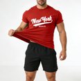 thumbnail image 4 of Leey-World Men's T-Shirts Soft Cotton Blend Crew Neck Tee Athletic Fit Plain & Logo Basic T-Shirt for Men Mens T Shirt(Red,M), 4 of 8