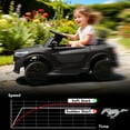 thumbnail image 6 of Qaba 12V Licensed Ford Mustang Mach-E Electric Car, Kids Ride On Car with Remote Control, Adjustable Speed, LED Light, Music, Suspension, Black, 6 of 10