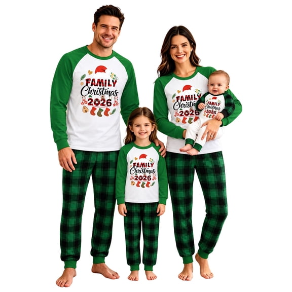 Caixia Cozy Matching Pajamas Christmas Family Matching Pajama Set Long Sleeve Top And Pants Sweet And Snug Soft Brushed Polyester Fabric for Cozy Comfort So Festive