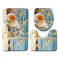 thumbnail image 1 of 3Pcs/set Bathroom Mat Set Anti-Slip Kitchen kitchen bath mat set Bath Mat Carpet Bathroom Toliet Rug Washable Beach Style, 1 of 1