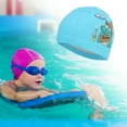 thumbnail image 2 of Unique Bargains 1 Pc Knitted PU Cartoon Crocodile Swim Cap Lake Blue, 2 of 6