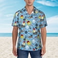 thumbnail image 4 of Fotbe Pirate Marine Animals Hawaiian Shirt for Men Unisex Summer Beach Casual Short Sleeve Cotton Linen Button Down Shirts-Medium, 4 of 9