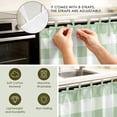 thumbnail image 3 of Oven Skirt Curtain for Kitchen 24x32 Inch, Sage Green Plaid Oven Curtain with 8 Ribbon Ties & Ruffle Trim, Stove Skirt Curtain Dishwasher for Cabinets Over Sinks Spring Farmhouse Buffalo Checkered, 3 of 9
