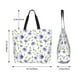 thumbnail image 5 of Balery Purple Chicory Bolsa Tote Estilo Estético con Cremalleras, Bolsa de Hombro, Bolsa de Compras Grande y Plegable, 5 of 8