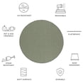thumbnail image 6 of SAFAVIEH Courtyard Leighton Checkered Indoor/Outdoor Area Rug, Dark Green/Beige, 6'7" x 6'7" Round, 6 of 10