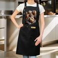 thumbnail image 2 of 2 Pack Adjustable Bib Apron with Pumpkin Design & 2 Pockets - Festive Kitchen Chef Apron for Men & Women, 2 of 5