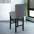 thumbnail image 2 of Jacquard Bar Stool Covers Set of 4, Stretch Washable Barstool Seat Covers, Counter Height Chair Covers for Kitchen Dining Room Cafe (Twill Jacquard Gray), 2 of 8