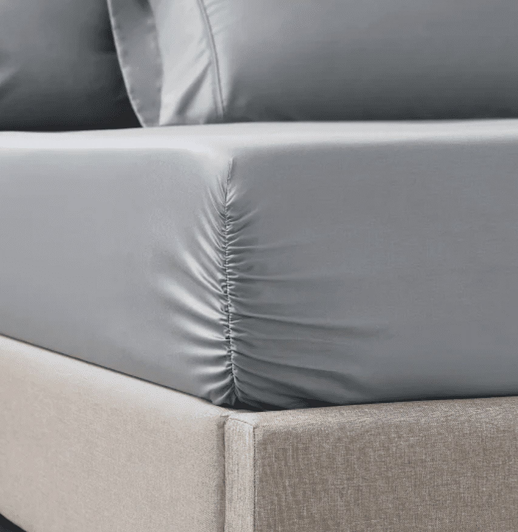 Hotel Signature Sateen Egyptian Cotton 400 Thread Count 6-Piece Sheet Set, Cotton- Gray