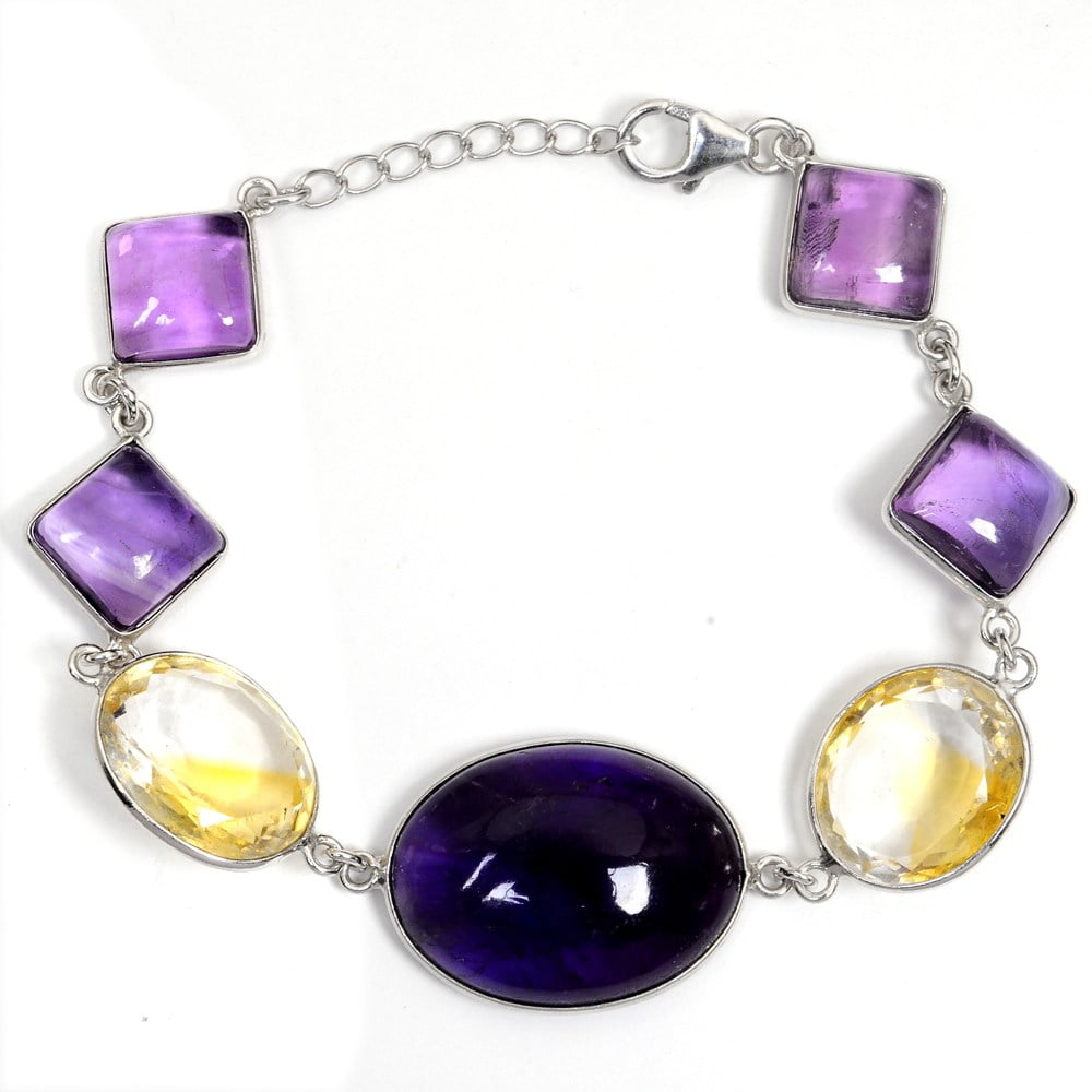 amethyst and citrine bracelet