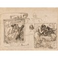 thumbnail image 3 of Albert Besnard 24x19 Black Modern Framed Museum Art Print Titled - Double Sketch for the Magazine ‘Paris-Rome’ (1918), 3 of 5