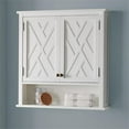 thumbnail image 3 of Alaterre Furniture Coventry 27"W x 29"H Wall Mounted Bath Storage Cabinet with Two Doors and Open Shelf, 3 of 9