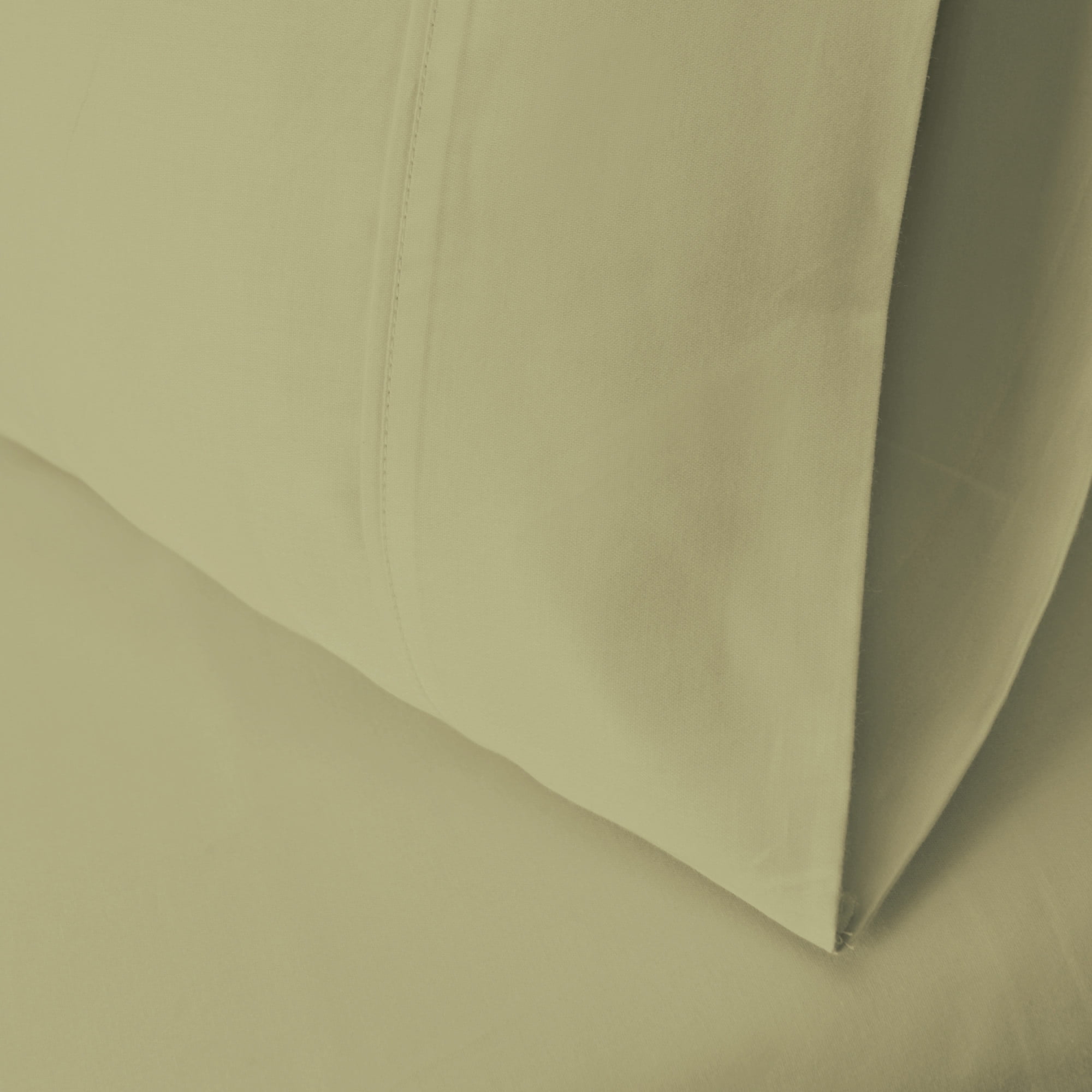 300-Thread Count Cotton Solid Deep Pocket Bedding Sheets & Pillowcases , Sage, Twin XL, 3 Piece By Impressions
