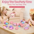 thumbnail image 4 of Tea Party Set for Girl, Tea Set for Little Girls, Kids Tea Sets Toys with Carry Case, Teapot, Cup, Mini Role Play Princess Tea Time Pretend Playset Gift for Toddlers Age 3+, 4 of 9