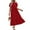 H-Red, variant on UVN Long Dresses for Women Summer Short Sleeve Casual Crewneck Maxi Dress with Pockets